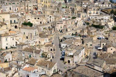 Gündüz vakti tarihi şehrin hava görüntüsü