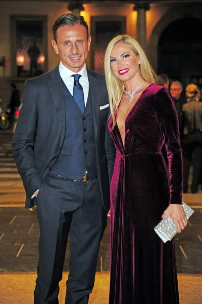 Federica Panicucci Con Marco Bacini All Evento Pubblico Milano — Foto Stock