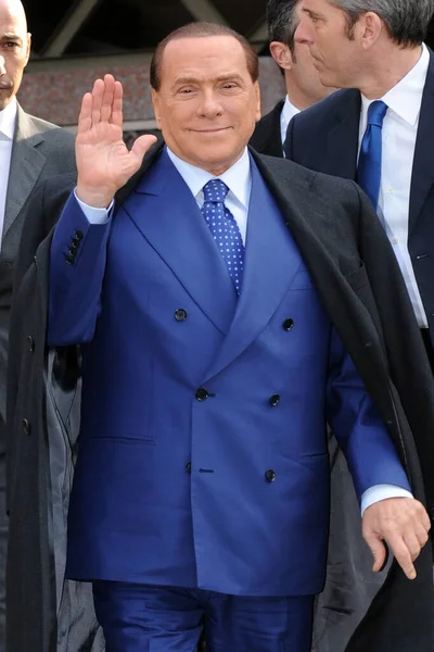 Italia Milano 2018 Silvio Berlusconi Politico — Foto Stock