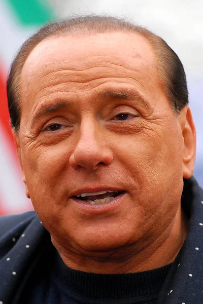 Itália Milão 2018 Silvio Berlusconi Política — Fotografia de Stock