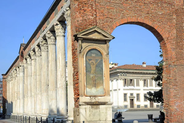 Italia Milán Octubre 2018 Vista Colonne San Lorenzo Columnata Histórica —  Fotos de Stock