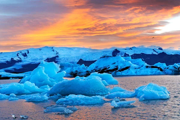 Zlanda Jokulsarlon Buzdağı Manzarası — Stok fotoğraf