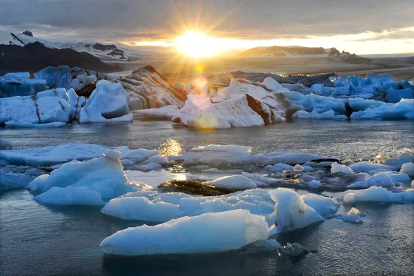 Zlanda Jokulsarlon Buzdağı Manzarası — Stok fotoğraf