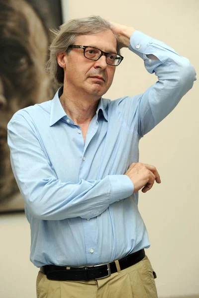 Italien Milano 2018 Vittorio Sgarbi Italiensk Politik — Stockfoto