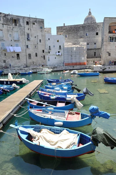 Vista Los Barcos Durante Día Italia Puglia Monopoli — Foto de Stock