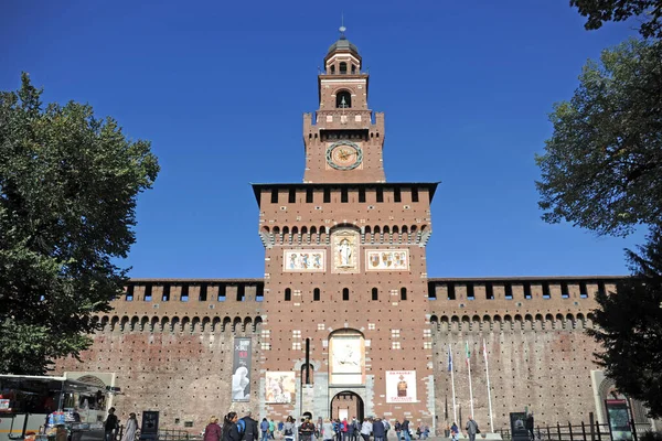 Mailand Italien Juli 2018 Schloss Sforza Oder Castello Sforzesco Schloss — Stockfoto