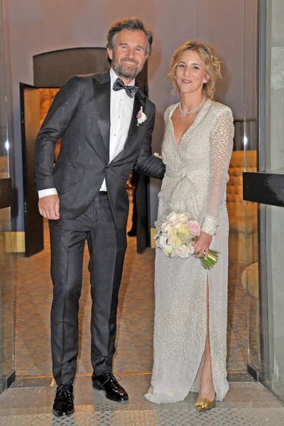 Milano Matrimonio Carlo Cracco Con Rosa Fanti Carlo Cracco Rosa — Foto Stock