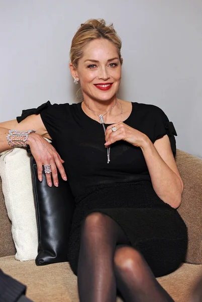 Italy Milan January 2018 Sharon Stone Actress Posed — Stock Photo, Image