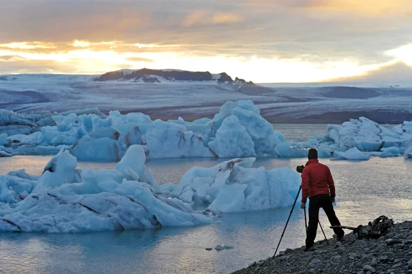 Zlanda Jokulsarlon Buzdağı Manzarası — Stok fotoğraf