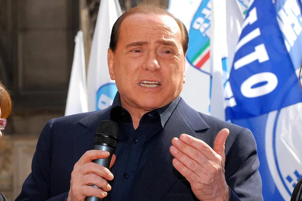 Італія Мілан 2018 Сільвіо Берлусконі Політичний Діяч — стокове фото