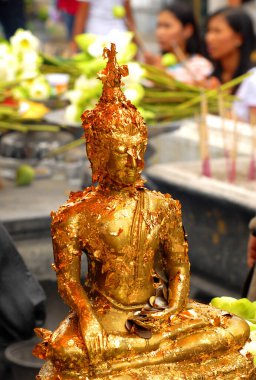 Altın Buda heykeli Wat Po, Bangkok, Tayland 'da