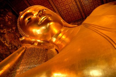 Bangkok, Tayland Phra Nakhon bölgesinde büyük Buda heykeli