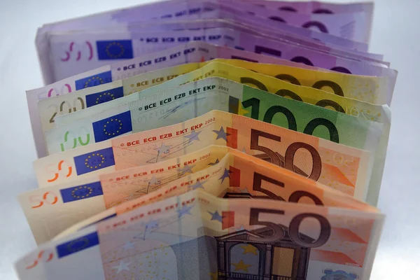 Antecedentes Das Notas Euro — Fotografia de Stock