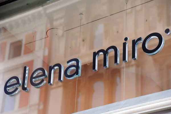 Milán Italia Octubre 2018 Logo Elena Miro Tienda Centro Milano — Foto de Stock