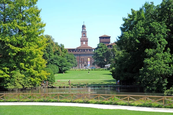 Mailand Italien Juli 2018 Schloss Sforza Oder Castello Sforzesco Ist — Stockfoto