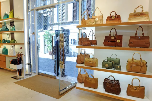 Italy Milan December 2017 Longchamp Boutique Luxury Store Montenapoleone Road — Stock Photo, Image