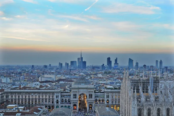 Italia Milán Diciembre 2019 Vista Panorámica Del Nuevo Horizonte Ciudad — Foto de Stock