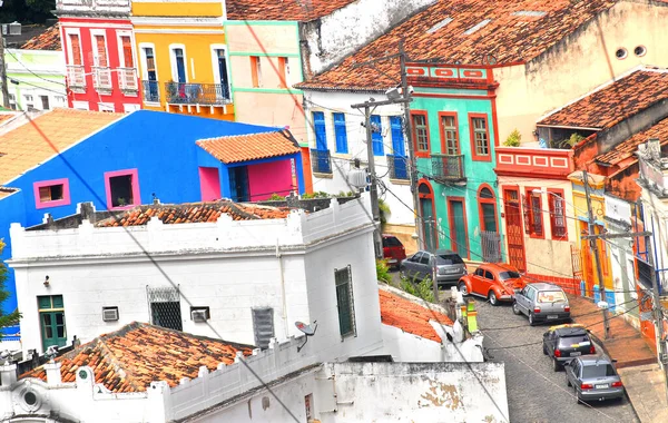 アルゼンチンの村の歴史的な色の建物の眺め — ストック写真