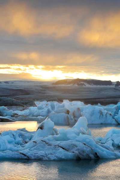 Ισλανδία Άποψη Παγόβουνου Jokulsarlon — Φωτογραφία Αρχείου