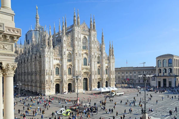 Milan Itálie Října 2018 Katedrála Duomo Arengario Centrum Milána Prohlídka — Stock fotografie