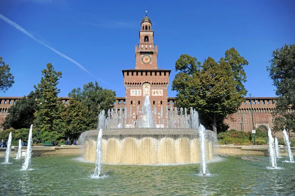 Mailand Italien Juli 2018 Schloss Sforza Oder Castello Sforzesco Schloss — Stockfoto