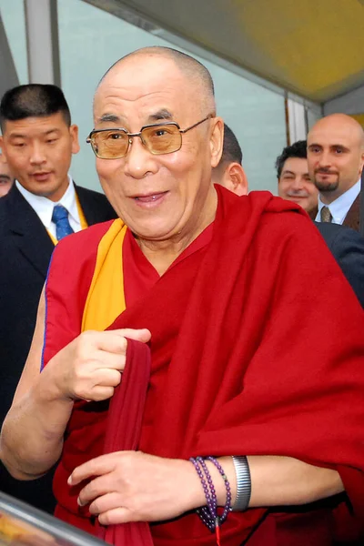 Italien Mailand Januar 2018 Dalai Lama Posiert — Stockfoto