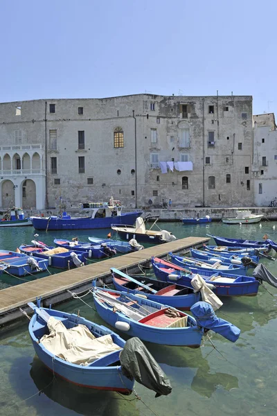 Vista Los Barcos Durante Día Italia Puglia Monopoli — Foto de Stock
