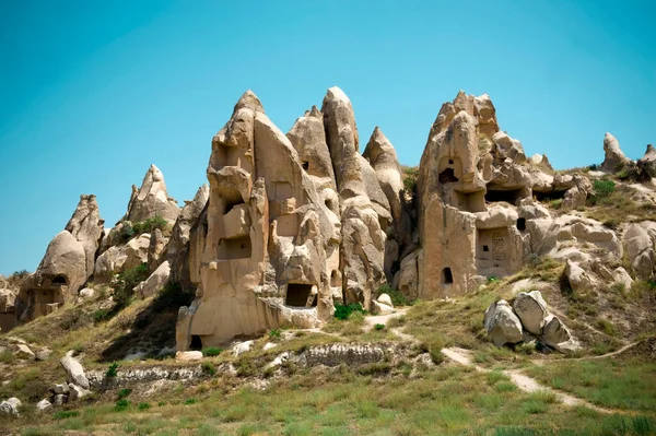 Ландшафт Каппадокії Село Горем Туреччина Типовий Будинок Камені — стокове фото