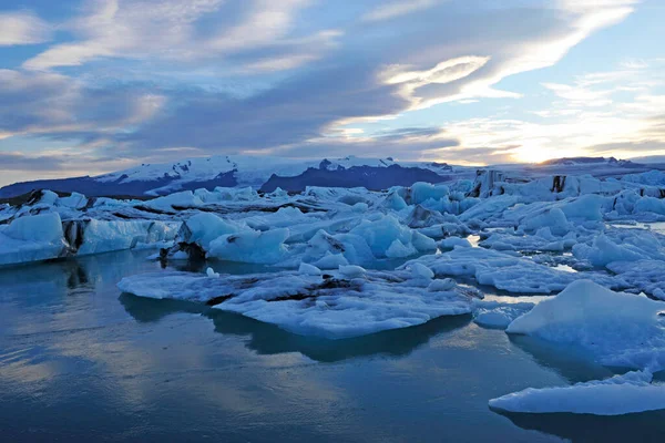 Zlanda Jokulsarlon Buzdağı Manzarası — Stok fotoğraf