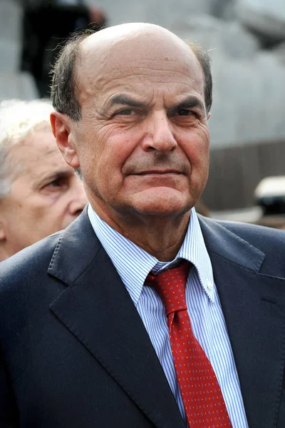 Italien Milano Januari 2018 Pier Luigi Bersani Italiensk Politiker Poserade — Stockfoto