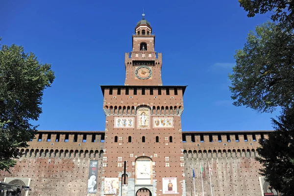 Mailand Italien Juli 2018 Schloss Sforza Oder Castello Sforzesco Schloss — Stockfoto