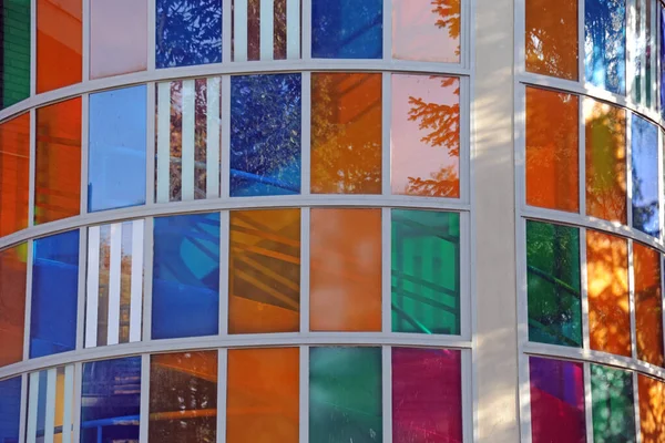 beautiful building with colored glass in Italy