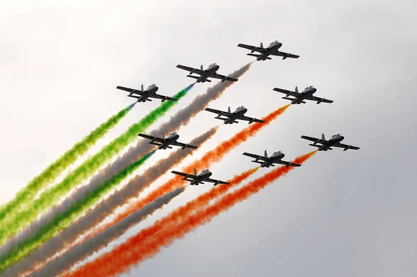 Európa Olaszország Milánó 2020 Olasz Frecce Tricolori Járat — Stock Fotó