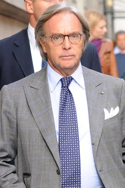 Italien Milano Mars 2018 Diego Della Valle Italiensk Modedesigner Poserade — Stockfoto