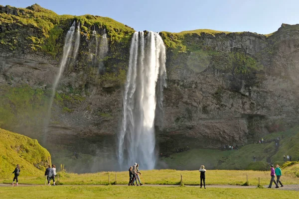 Skogafoss Καταρράκτης Ισλανδία Ευρώπη — Φωτογραφία Αρχείου