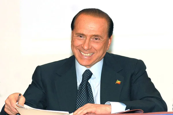 Italia Milán 2018 Silvio Berlusconi Política — Foto de Stock