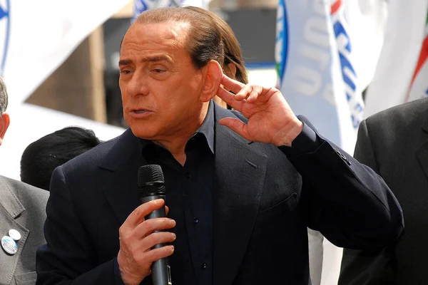 Italia Milán 2018 Silvio Berlusconi Política — Foto de Stock