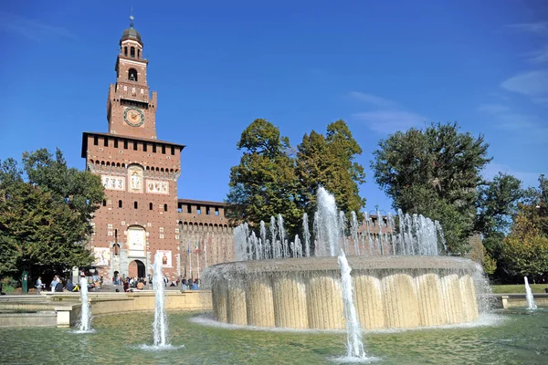 Mailand Italien Juli 2018 Schloss Sforza Oder Castello Sforzesco Schloss — Stockfoto