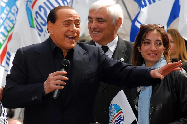 Italia Milán 2018 Silvio Berlusconi Política — Foto de Stock