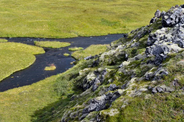 Hermosa Vista Islandia Tierra Verde — Foto de Stock