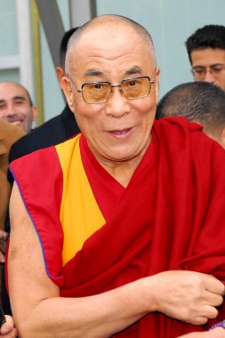 Italy - Milan January 18,2018 - Dalai Lama posed  clipart