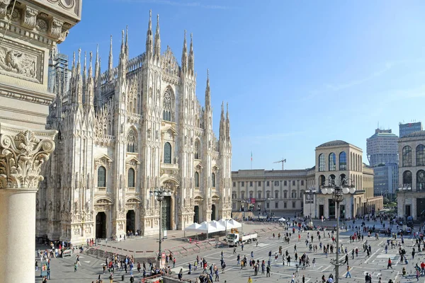 Milan Itálie Října 2018 Katedrála Duomo Arengario Centrum Milána Prohlídka — Stock fotografie