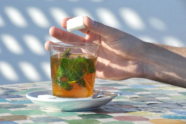 Africa - Morocco - Glass of mint tea