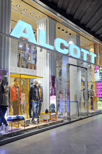 Milán Italia Octubre 2018 Logotipo Tienda Alcott Milano — Foto de Stock