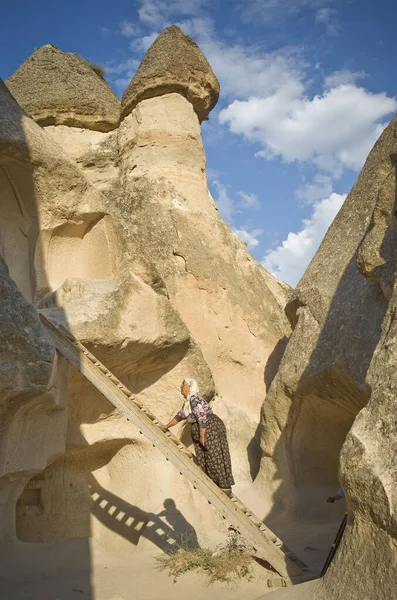 Cappadocia Landscape Goreme Village Turkey — Stock Photo, Image