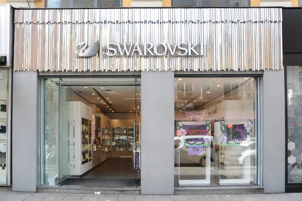 Milán Italia Octubre 2018 Swarovsky Logo Shop — Foto de Stock