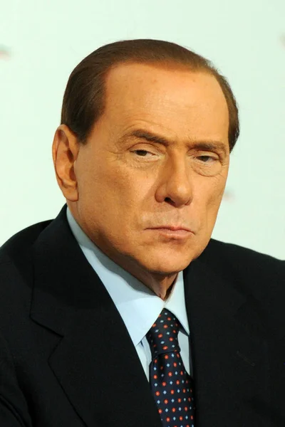 Silvio Berlusconi Włoski Polityk Forza Italia — Zdjęcie stockowe