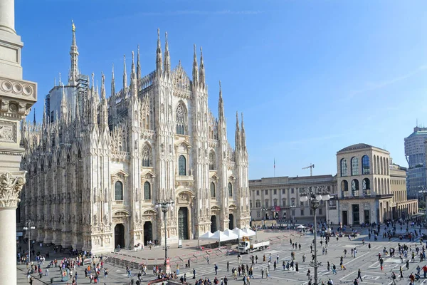 Milan Itálie Října 2018 Katedrála Duomo Arengario Centrum Milána Prohlídka — Stock fotografie