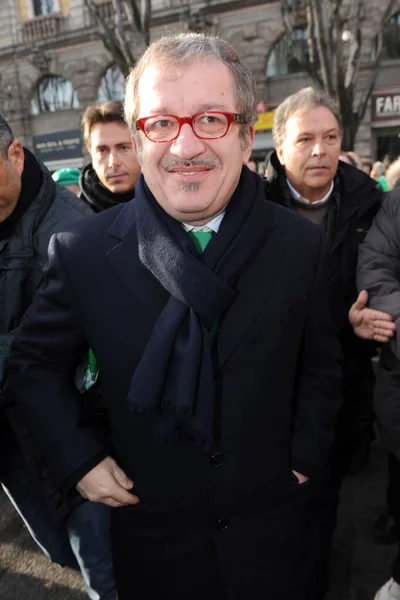 Italy Milan January 2018 Roberto Maroni Italian Politic Posed — Stock Photo, Image