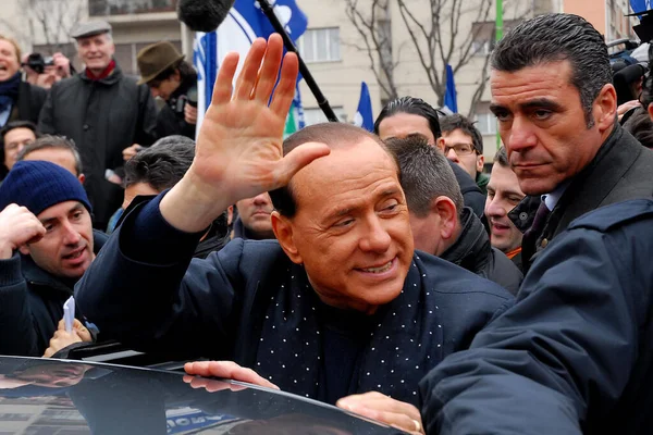 Italia Milán 2018 Silvio Berlusconi Política — Foto de Stock